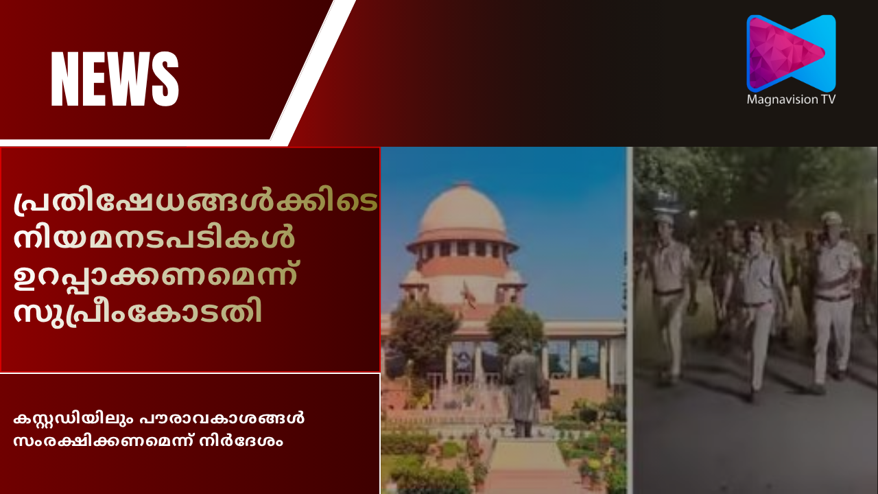 Supreme Court directions on lawful detention and public movement during Delhi protests