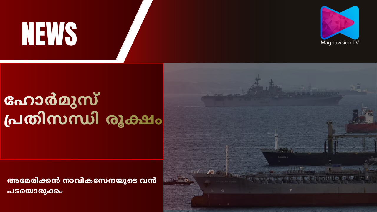 US Navy ships near the Strait of Hormuz