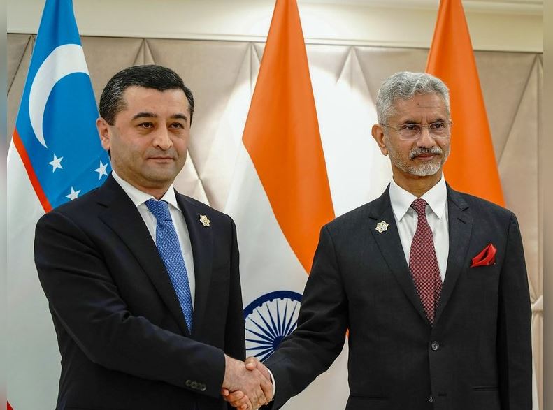 Indian External Affairs Minister S. Jaishankar meeting Uzbekistan Foreign Minister Bakhtiyor Saidov