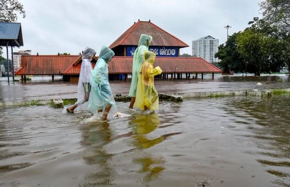 Flood affected areas in Kottayam after heavy rainfall