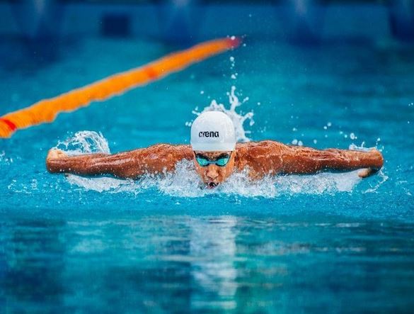 Young swimmers competing at the 42nd Sub Junior National Aquatic Championship in Jaipur